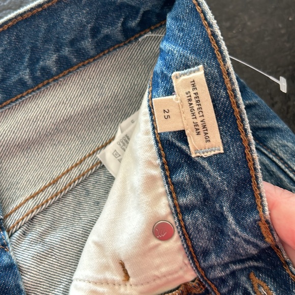 New Madewell The Tall Perfect Vintage Straight Jeans in Becker Wash Button Front - Picture 4 of 5